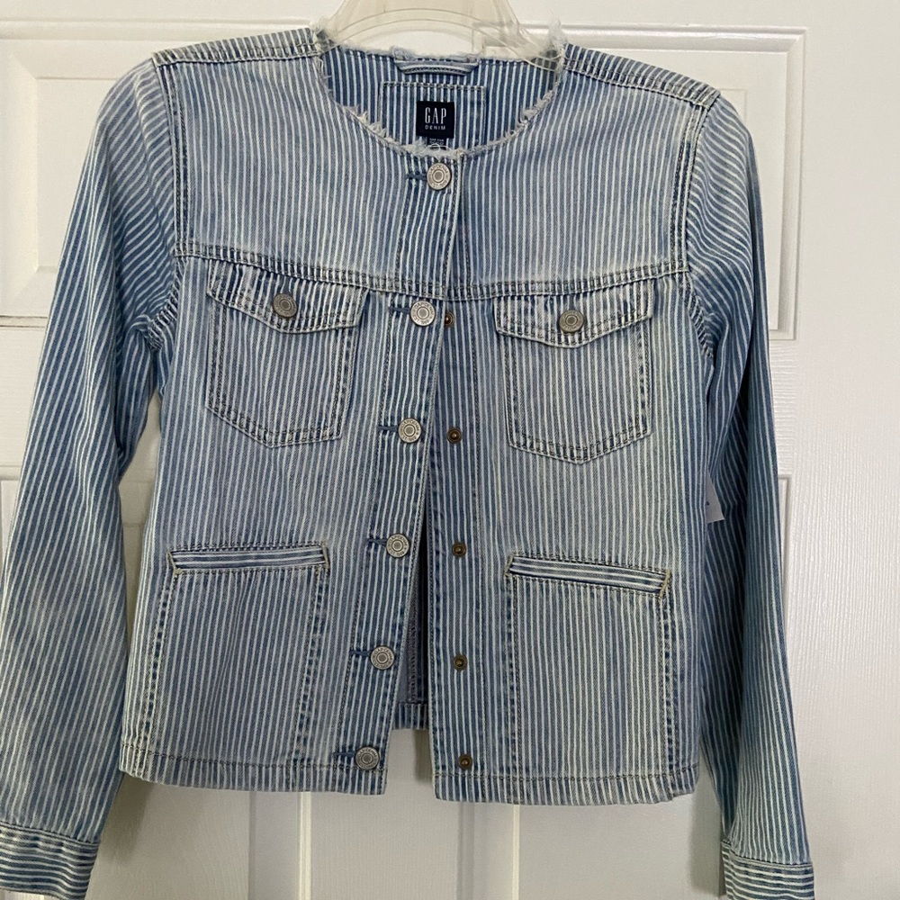 GAP Girls Striped Jean Jacket NEW w/TAGs